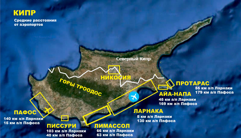 карта кипра