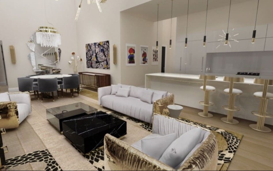 Интерьер гостиной Boca do Lobo
